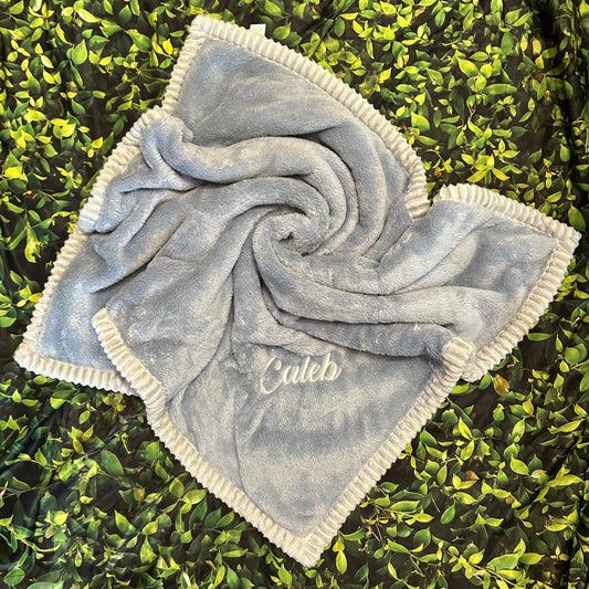 Custom Throw Blanket with Embroidery