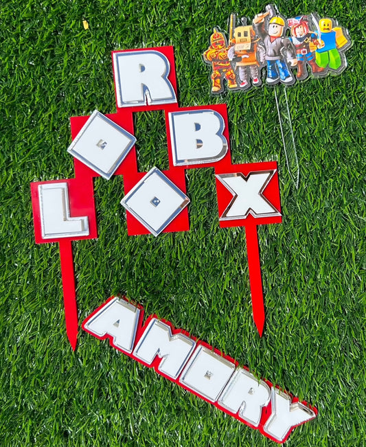 Roblox 3-piece Cake Topper