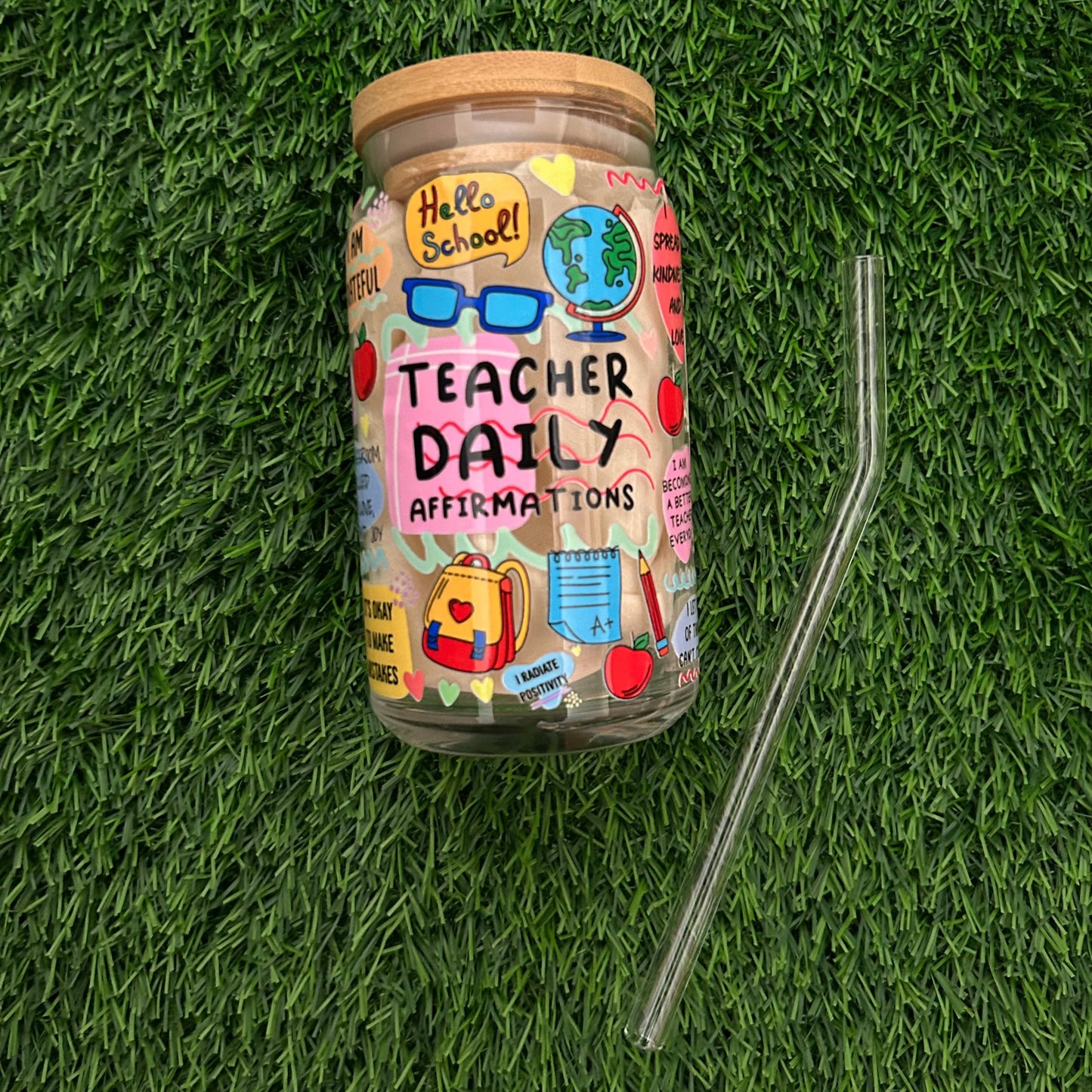 Teacher Glass Can Cup