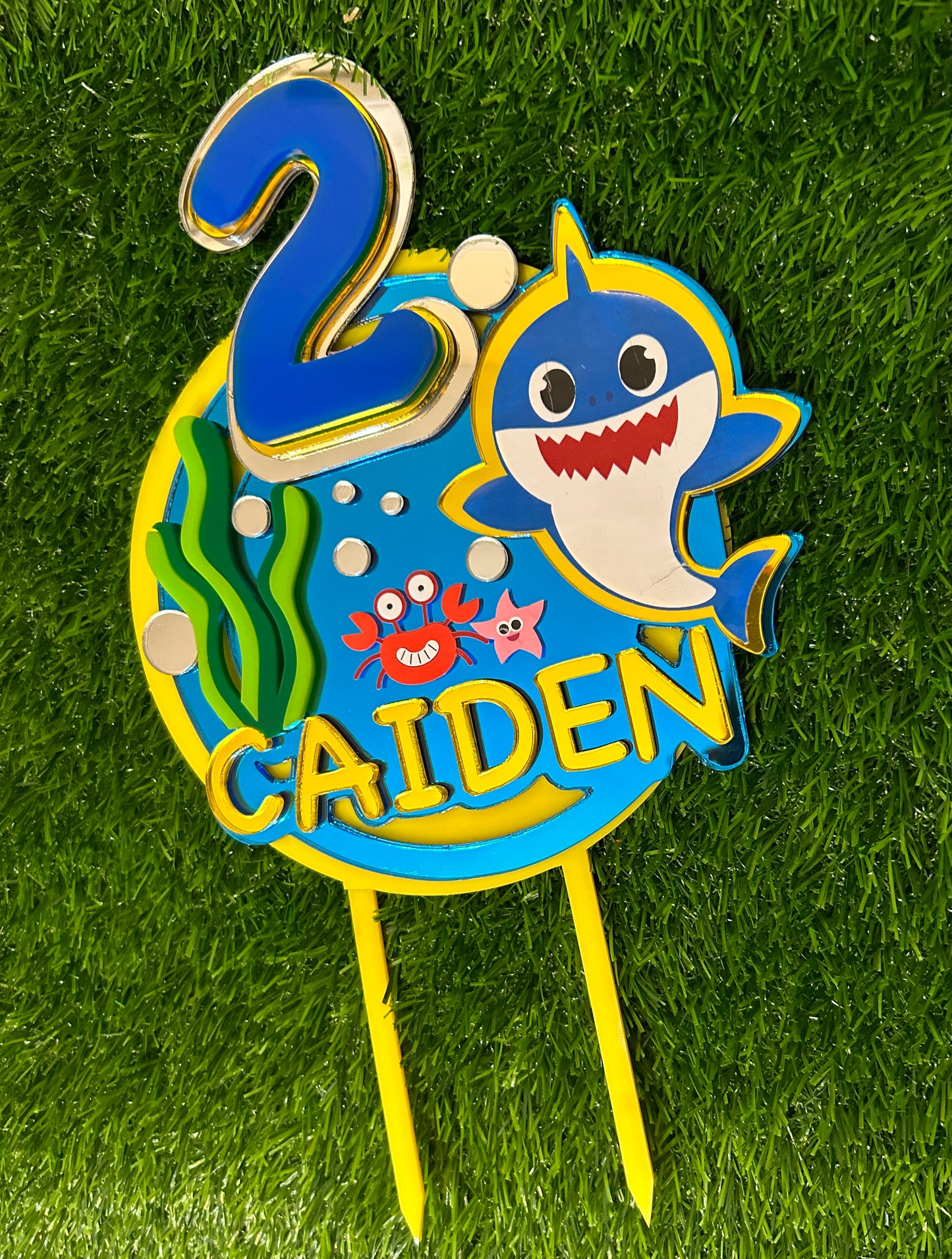 Baby Shark Themed Cake Topper