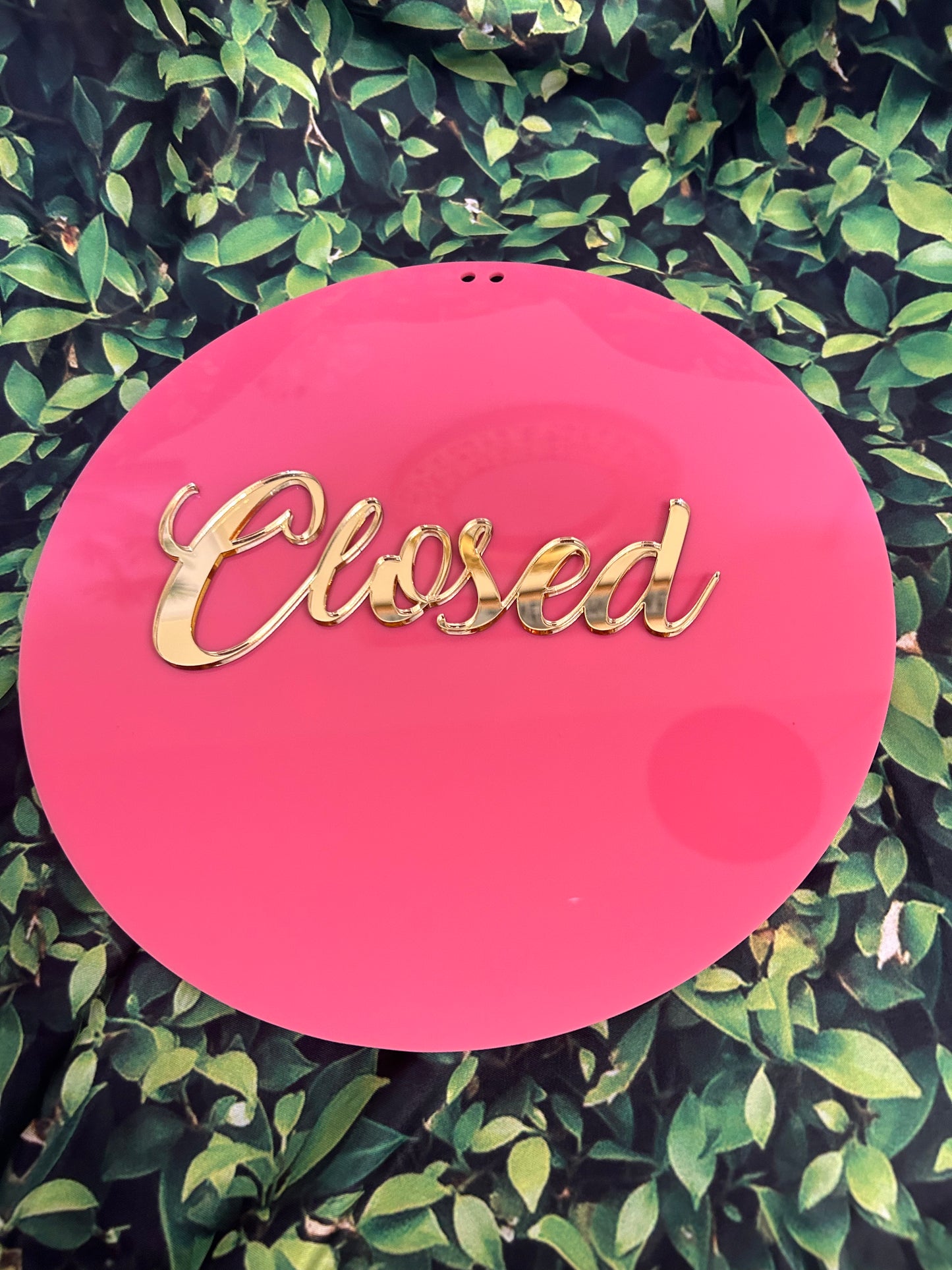 Circle Open/Close Acrylic Door Sign