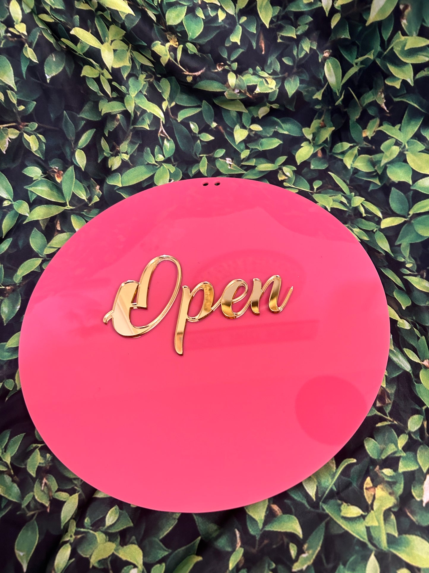 Circle Open/Close Acrylic Door Sign